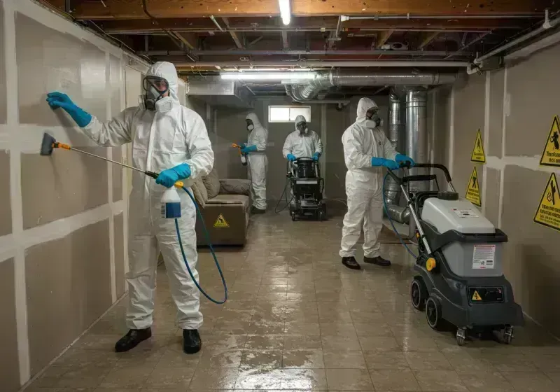 Basement Moisture Removal and Structural Drying process in Morgan County, WV